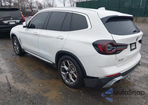 2022 BMW X3 xDrive30I z USA, uszkodzony, nr VIN 5UX53DP08N9L14605